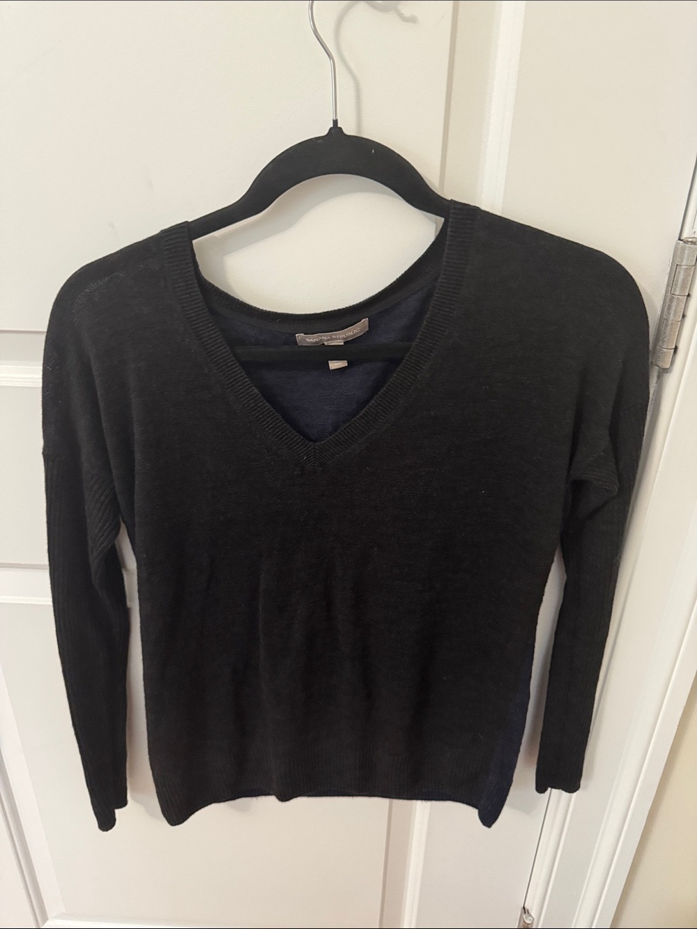 Banana Republic Black V-Neck Sweater